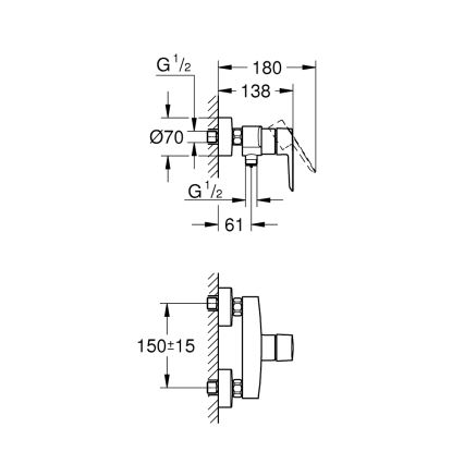 GROHE 322792432 - Duscharmatur START DN 15 schwarz
