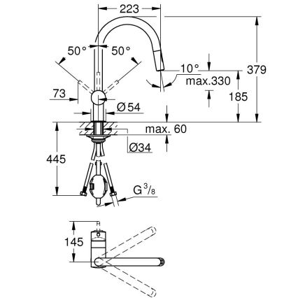 GROHE 32321DC2 - Spültischarmatur A, Edelstahl