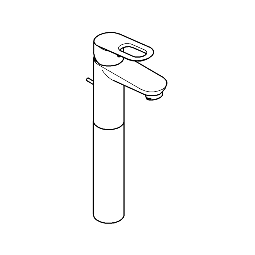 GROHE 32856000 - Waschtischarmatur BAULOOP 12” glänzender Chrom