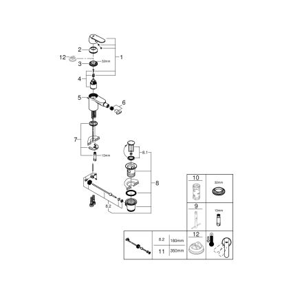 GROHE 32885000 - Bidetarmatur GET DN 15 glänzender Chrom