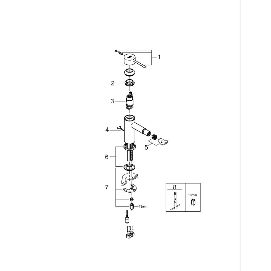 GROHE 32934001 - Bidetarmatur ESSENCE DN 15 Chrom glänzend