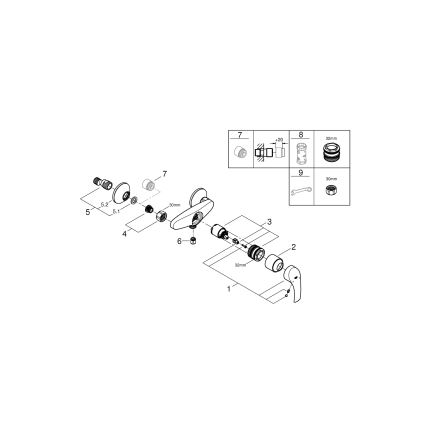 GROHE 33555002 - Duscharmatur EUROSMART DN 15, glänzender Chrom