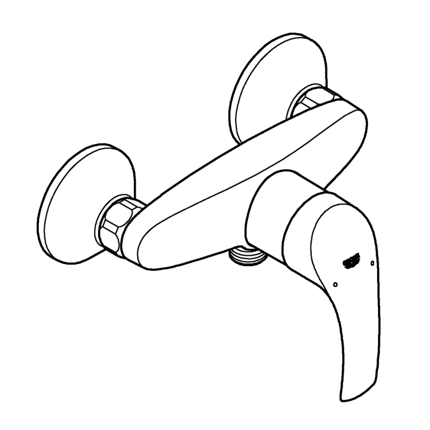 GROHE 33555002 - Duscharmatur EUROSMART DN 15, glänzender Chrom