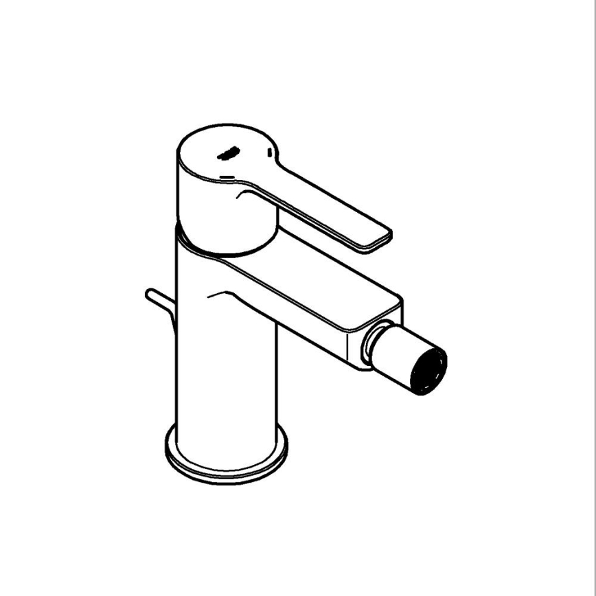 GROHE 33848001 - Bidet-Armatur LINEARE DN 15, Hochglanz-Chrom