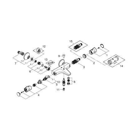 GROHE 34567000 - Thermostat-Wannenbatterie GROHTHERM 800 DN 15 Chrom glänzend