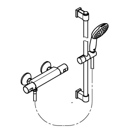 GROHE 345972431 -Thermostatische Duscharmatur PRECISION START 12” 60 cm schwarz