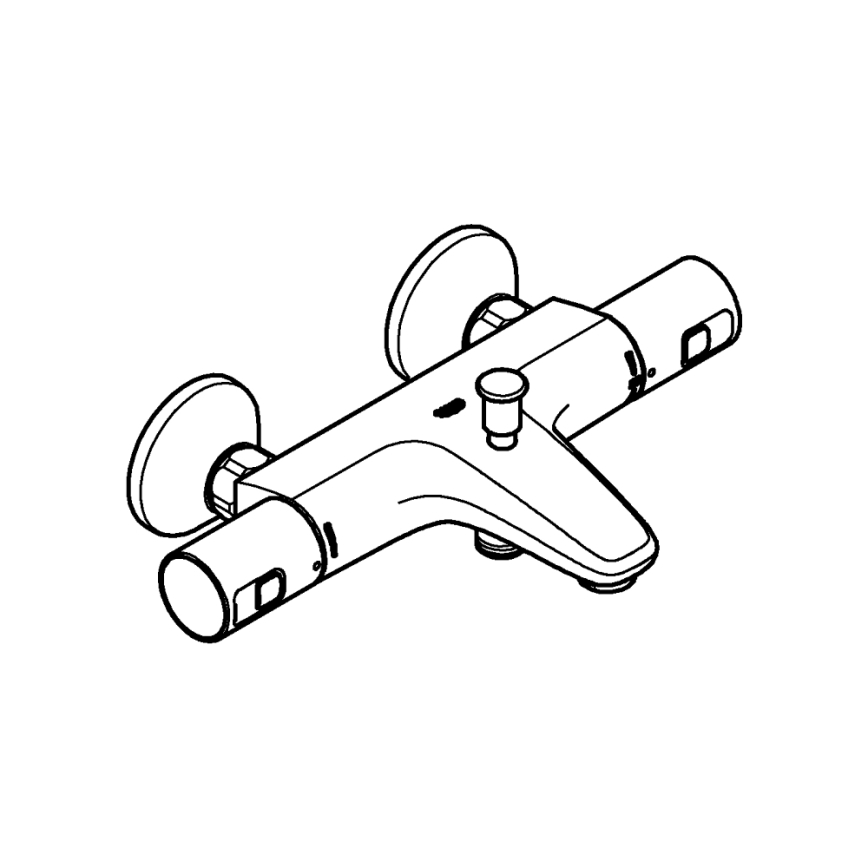 GROHE 345982430 - Thermostatische Wannenarmatur PRECISION START 168 mm schwarz