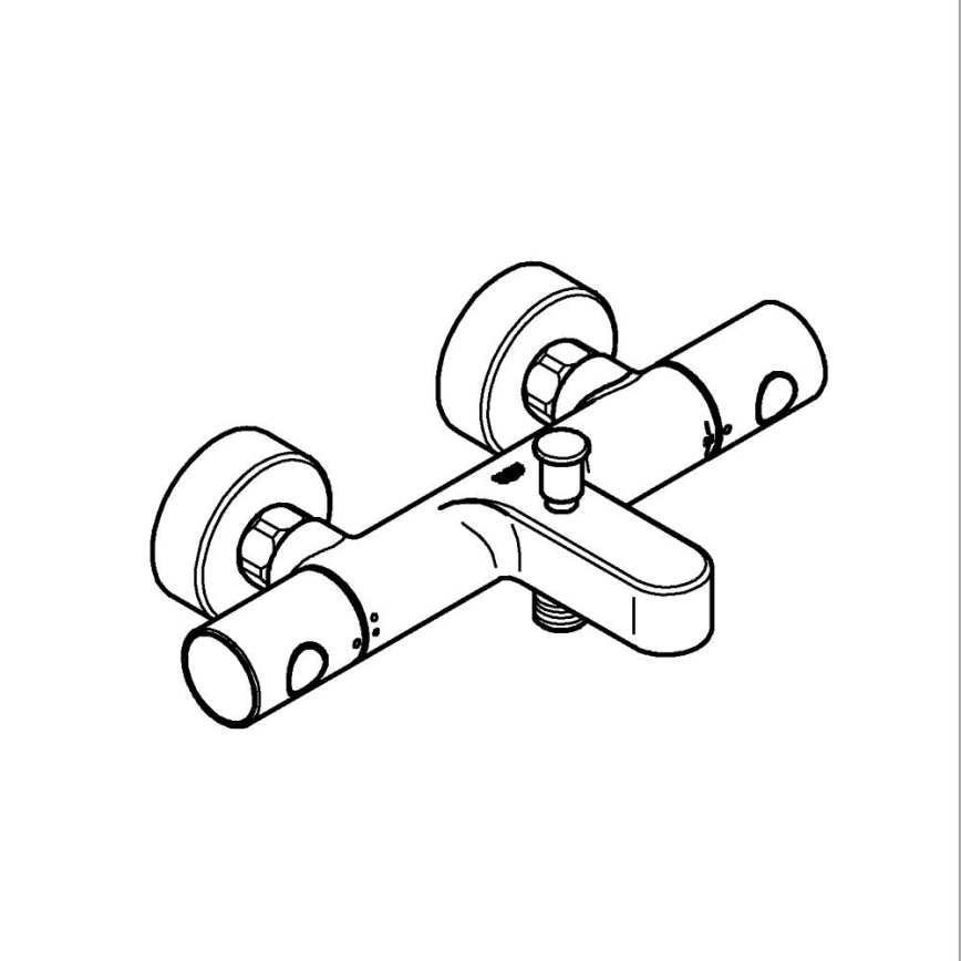 GROHE 34766000 - Thermostat-Badewannenarmatur GROHTHERM 800 COSMOPOLITAN DN 15 Chrom