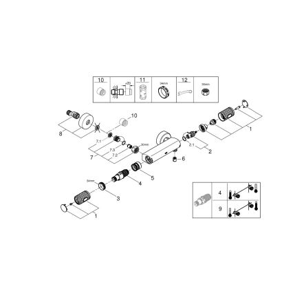 GROHE 34790000 - Thermostat-Duscharmatur PRECISION FEEL DN 15 Chrom