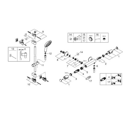GROHE 34855003 - Thermostatische Duscharmatur PRECISION TREND 150 mm Chrom