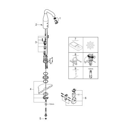 GROHE 36446000 - Infrarot-Elektronikarmatur ESSENCE E, glänzender Chrom