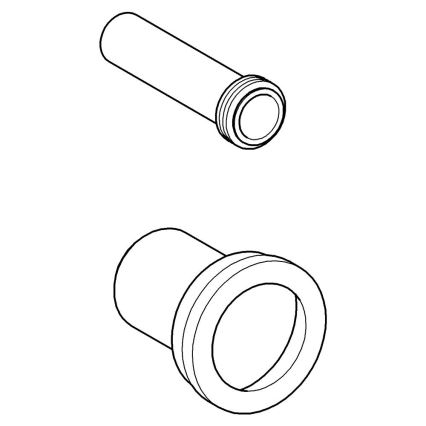 GROHE 37311K00 - Zulauf- und Ablaufgarnitur für WC 150 mm schwarz