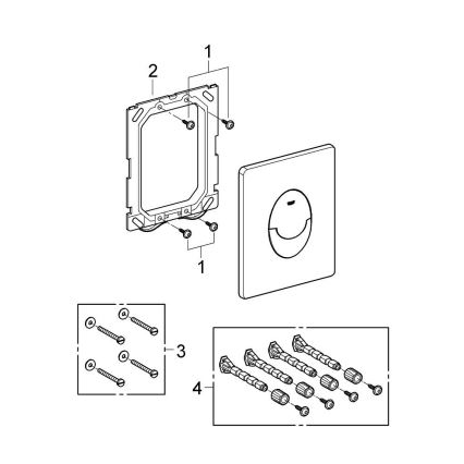 GROHE 38505SH0 - Betätigungsplatte SKATE AIR 156 × 197 mm weiß