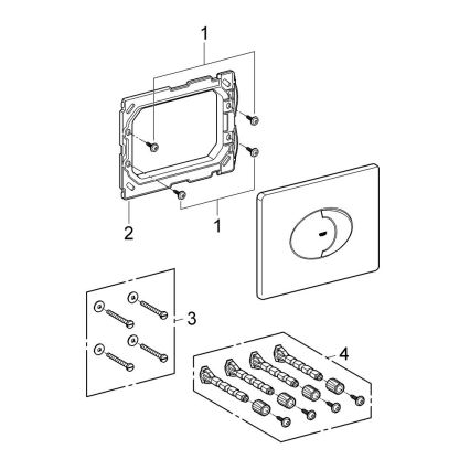 GROHE 38506000 - Betätigungsplatte SKATE AIR 156 × 197 mm, glänzender Chrom