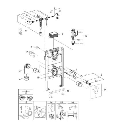 GROHE 38526000 - WC-Modul RAPID SL 0,82 m weiß