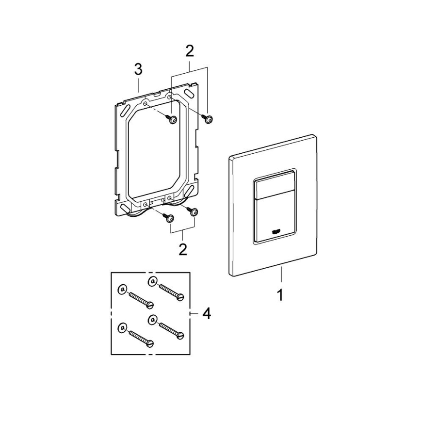 GROHE 38732DL0 - Betätigungsplatte SKATE COSMOPOLITAN 156 × 197 mm, kupferfarben