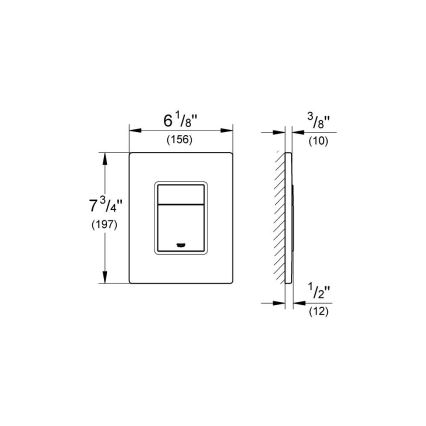 GROHE 38732DL0 - Betätigungsplatte SKATE COSMOPOLITAN 156 × 197 mm, kupferfarben