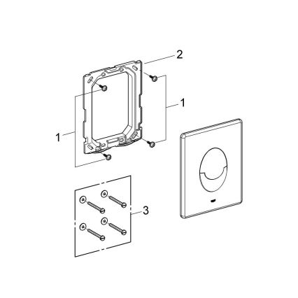 GROHE 38964KF0 - Betätigungsplatte START 156 × 197 mm Phantom-Schwarz