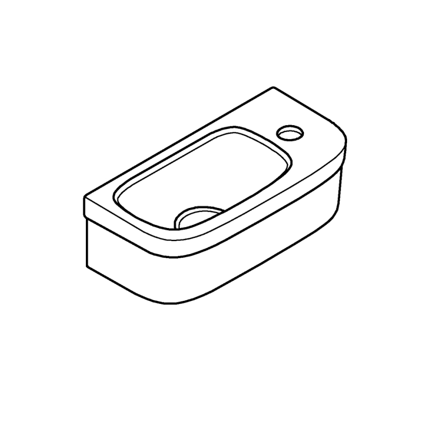 GROHE 39327000 - BAU CERAMIC Waschbecken 370 × 180 mm Keramik/weiß