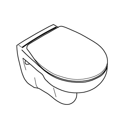 GROHE 39351000 - Hänge-WC BAU CERAMIC 53,1 × 36,8 × 36,3 cm Keramik/Weiß