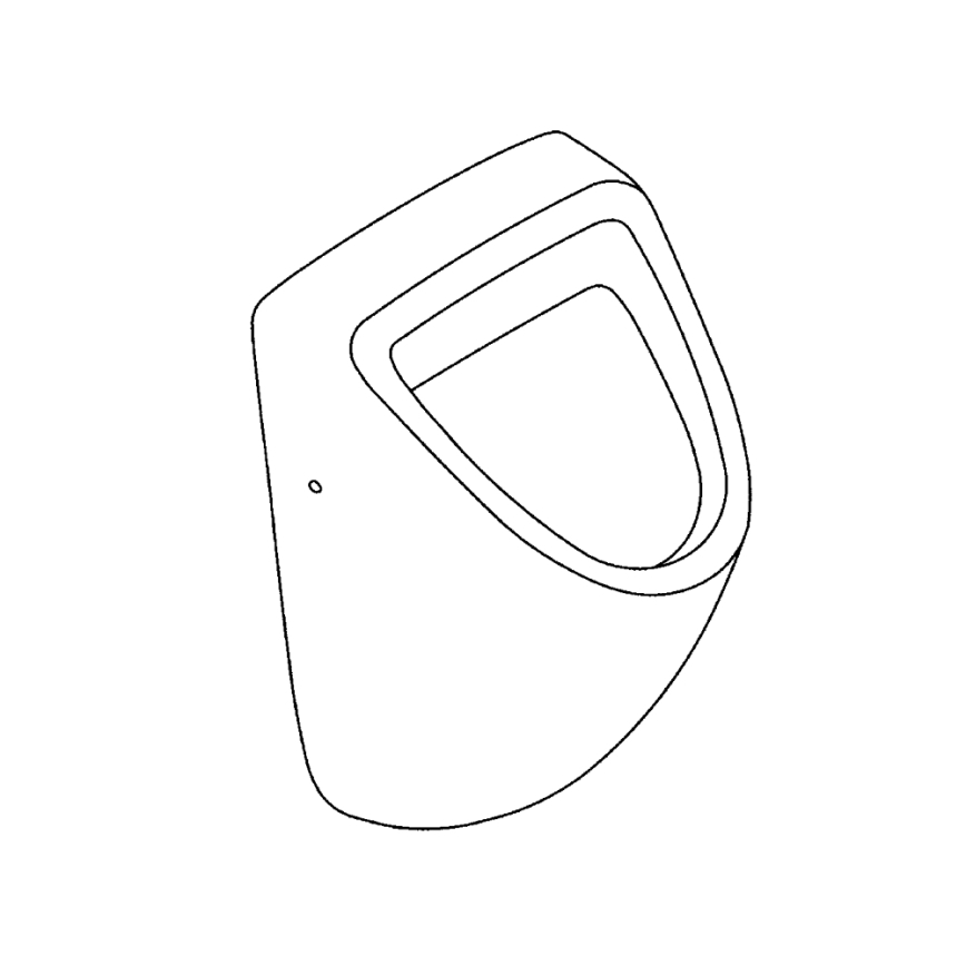 GROHE 39438000 - Urinal BAU CERAMIC 337 × 355 × 552 mm Keramik/weiß