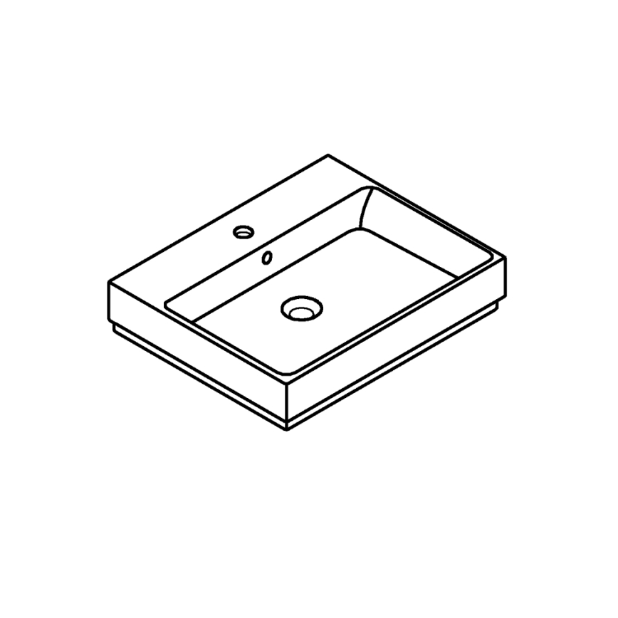 GROHE 3947700H - Waschbecken CUBE CERAMIC 600 × 490 mm Keramik/weiß