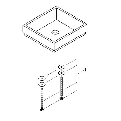 GROHE 3948100H - Waschbecken CUBE 500 × 470 mm Keramik/weiß