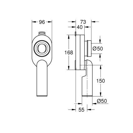GROHE 39733000 - Urinalsiphon BAU CERAMIC