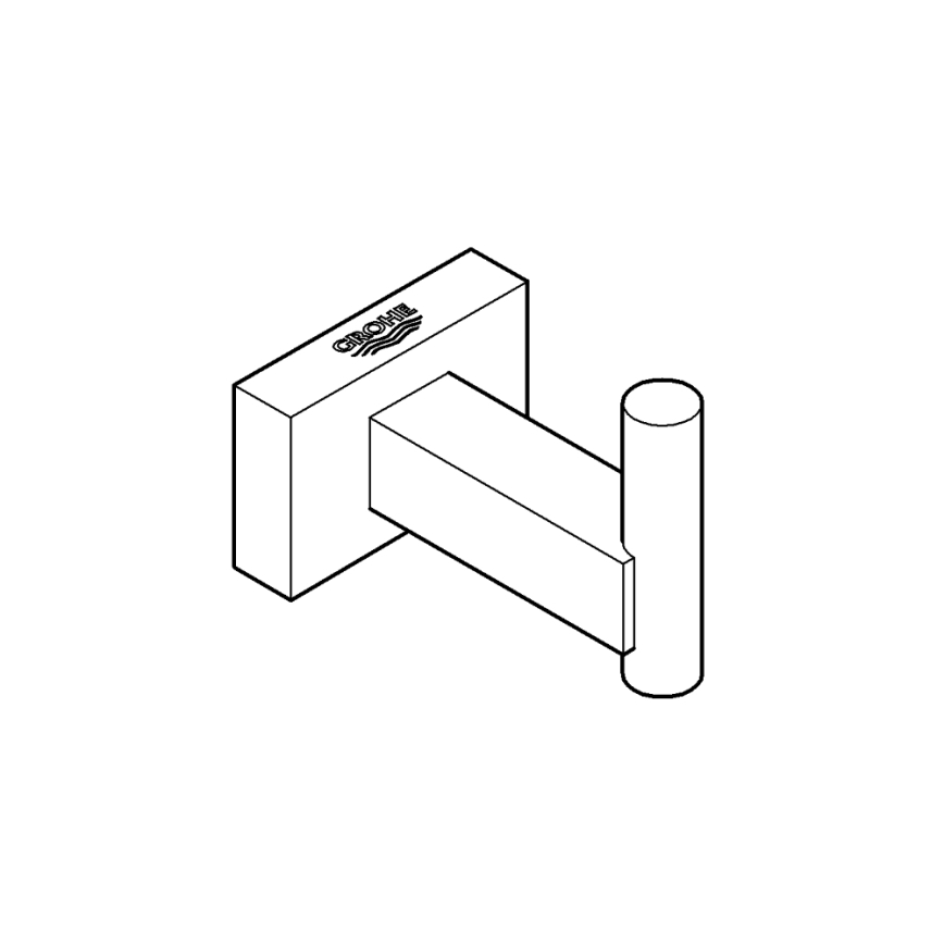 GROHE 40511AL1 - Bademantelhaken ESSENTIALS CUBE Graphit