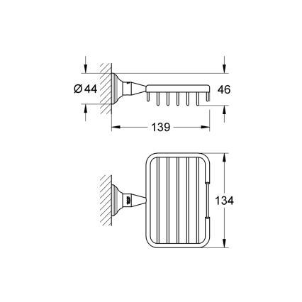 GROHE 40659001 - Eckablage ESSENTIALS AUTHENTIC glänzender Chrom