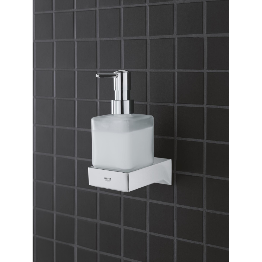 GROHE 40805000 - Flüssigseifenspender SELECTION CUBE 300 ml, glänzender Chrom