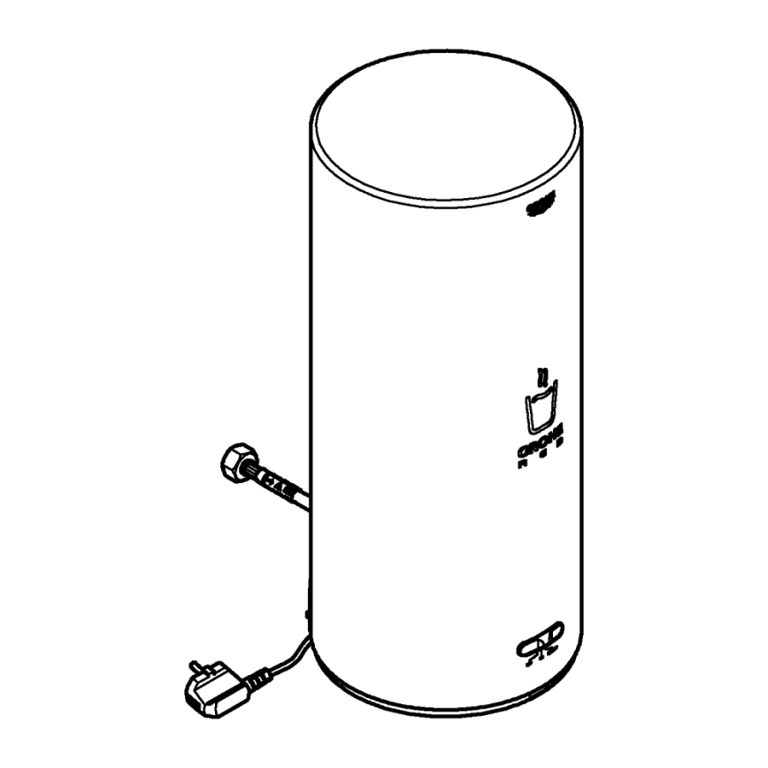 GROHE 40831001 - RED Vorratsbehälter, 7 l, Edelstahl