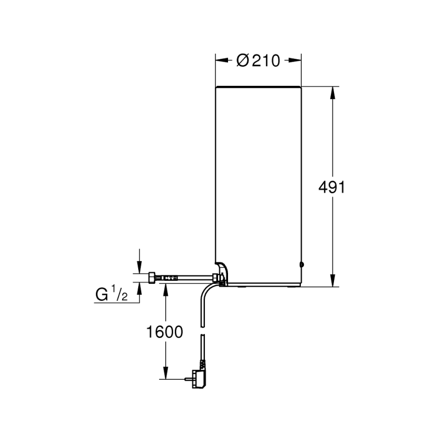 GROHE 40831001 - RED Vorratsbehälter, 7 l, Edelstahl