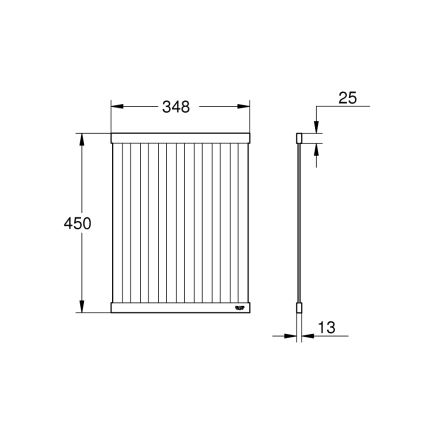 GROHE 40856SD0 - Abtropfblech 450 × 348 mm, gebürsteter Edelstahl