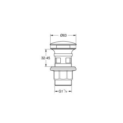 GROHE 40869000 - Ablaufgarnitur Ø 63 mm, glänzender Chrom