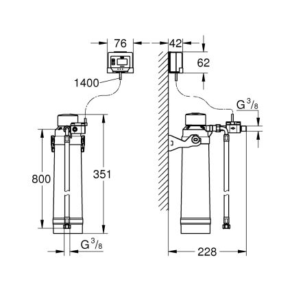 GROHE 40875000 - Starter-Set für BLUE-Filter, glänzender Chrom