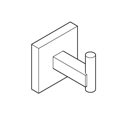 GROHE 40961000 - Bademantelhaken START CUBE, Chrom glänzend