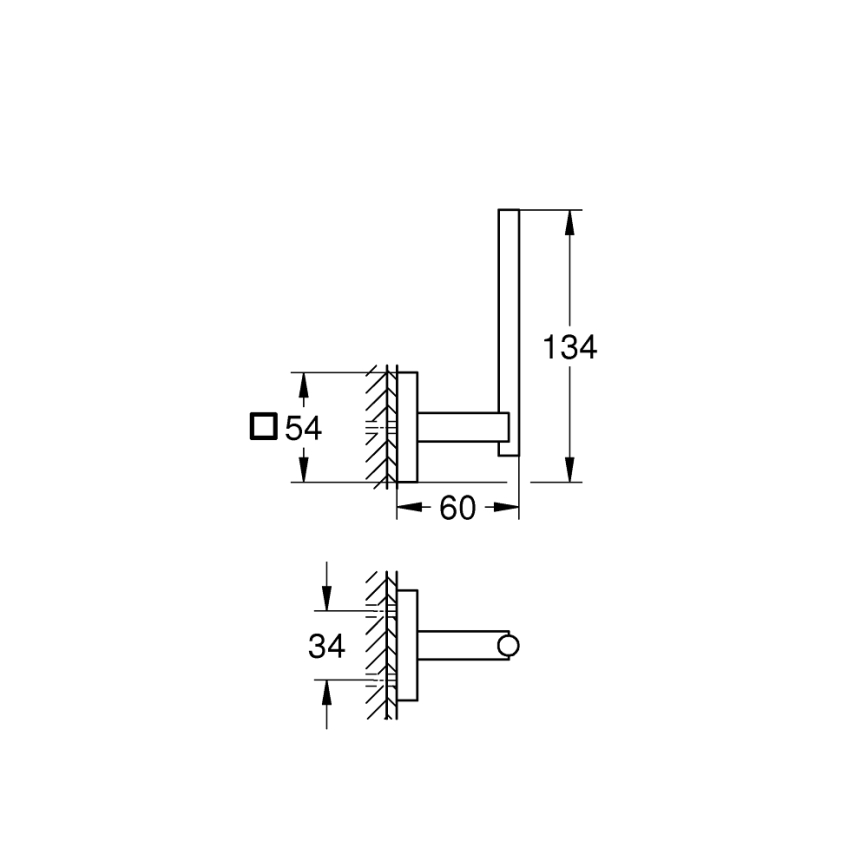 GROHE 40979000 - Ersatz-Toilettenpapierhalter START, glänzender Chrom