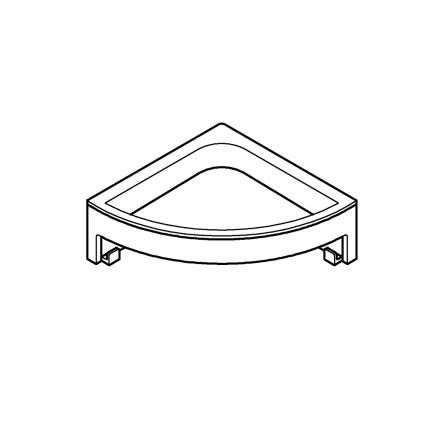 GROHE 41106000 - Eck-Duschablage START CUBE 16 cm glänzender Chrom
