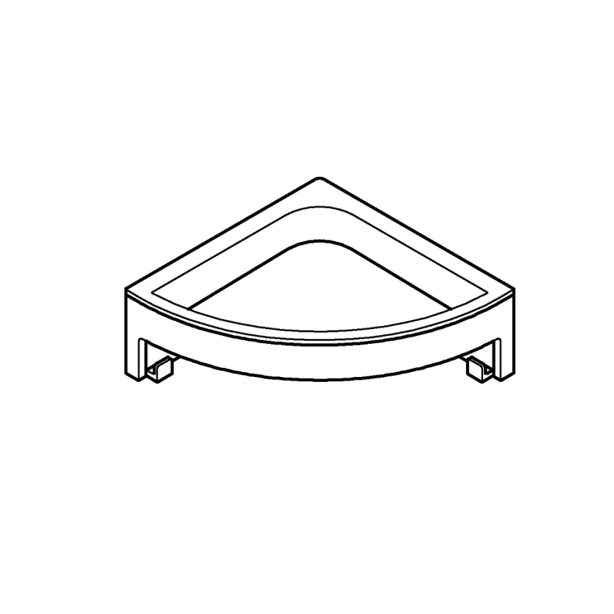 GROHE 41106000 - Eck-Duschablage START CUBE 16 cm glänzender Chrom