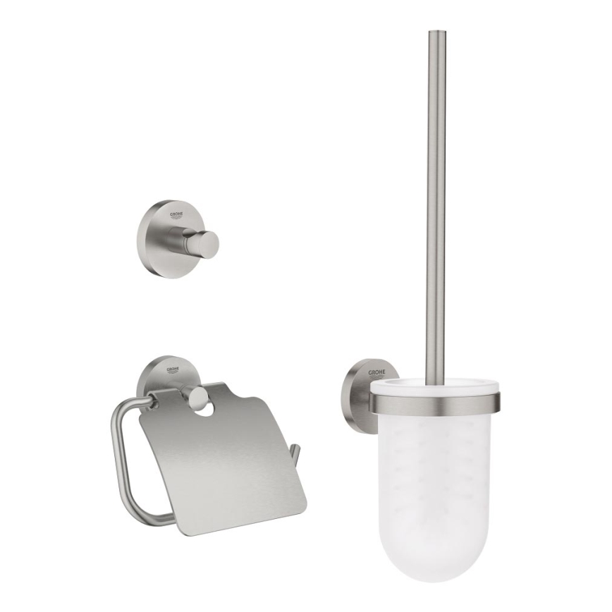 GROHE 41204DC0 - 3-in-1 WC-Zubehörset START, Edelstahl