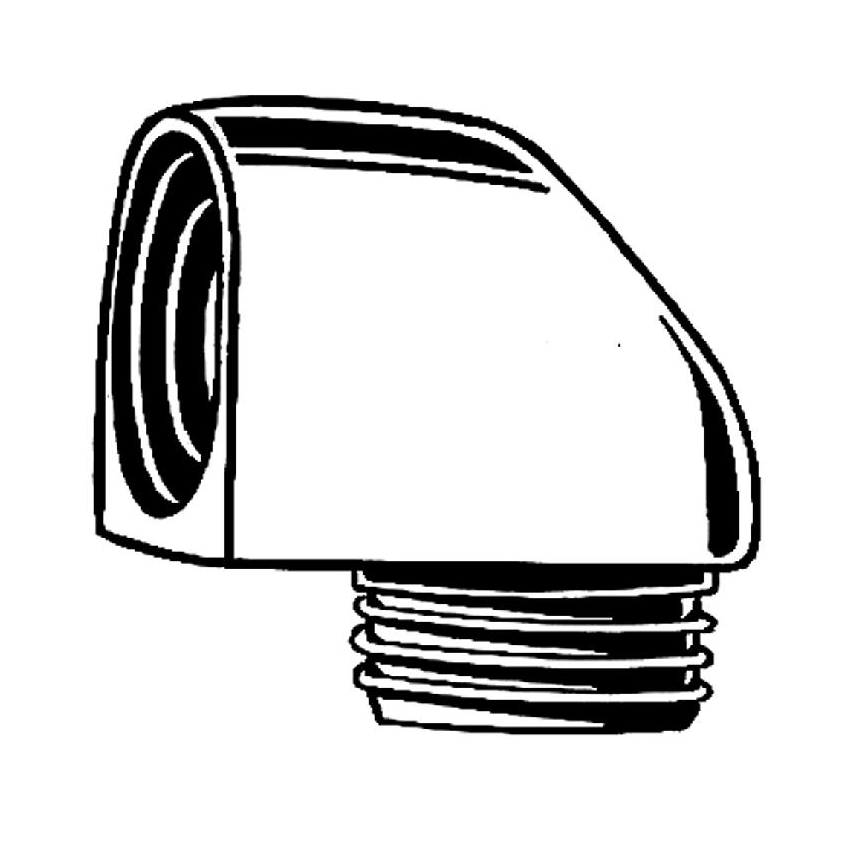 GROHE 45304000 - Duschanschlussbogen DN 15 × DN 15, hochglänzender Chrom