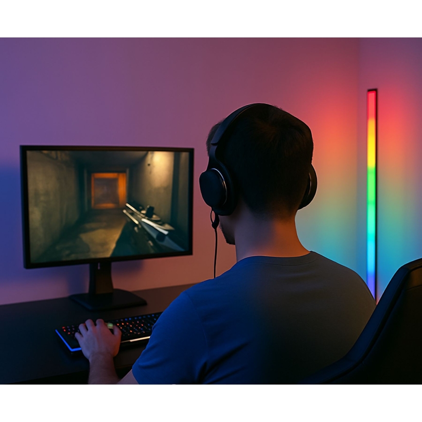 Grundig - Dimmbare RGBW-LED-Stehleuchte LED/6W/230V + Fernbedienung