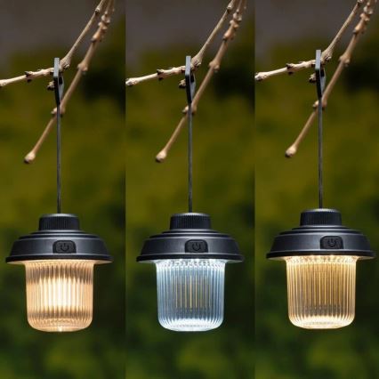 Grundig - LED-Campinglampe LED/3xAA 3000/4500/6000K IP44 schwarz