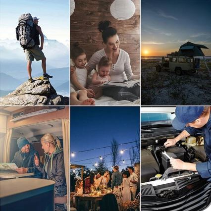 Grundig - LED-Campinglampe LED/3xAA 3000/4500/6000K IP44 schwarz