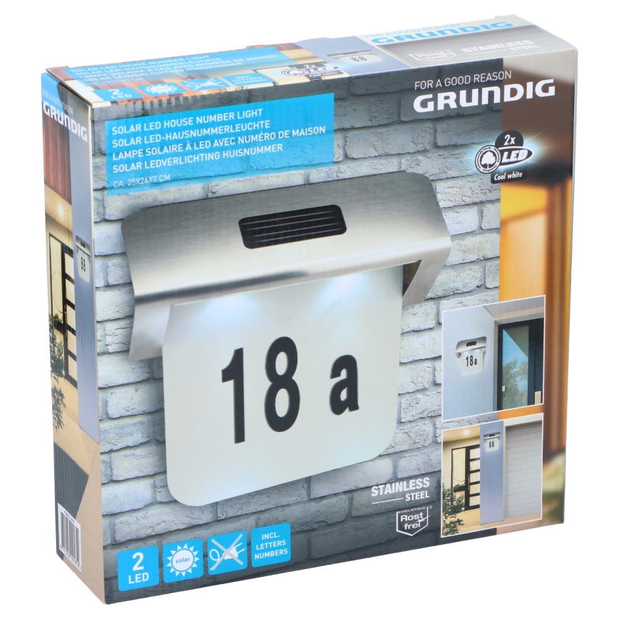 Grundig - LED Solar-Hausnummer 1,2V 600 mAh