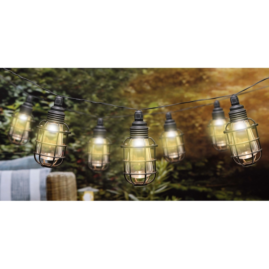Grundig - LED Solar-Lichterkette 10xLED 3,8m IP44 warmweiß 600 mAh
