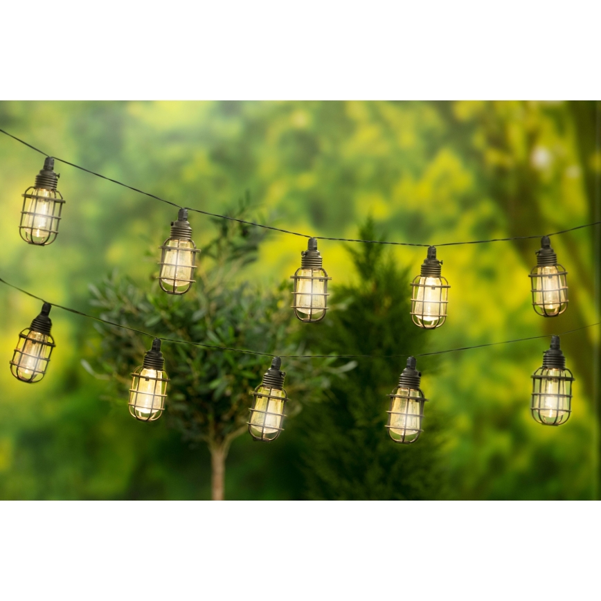 Grundig - LED Solar-Lichterkette 10xLED 3,8m IP44 warmweiß 600 mAh