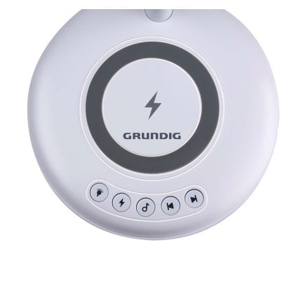 Grundig – 3‑in‑1 LED‑Tischlampe mit kabellosem Laden und integriertem Lautsprecher, LED/15 W/5 V