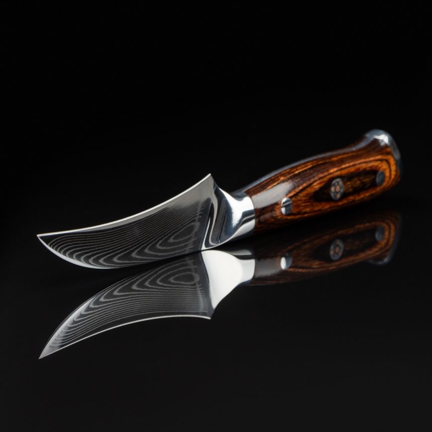 Gudaro - Küchenmesser BIRD BEAK 7,6 cm Damaststahl